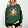thumbnail image 2 of JSheng Women's Tops for Halloween Fashion Printed Crew Neck Long Sleeve Hoodless Sweatshirt Blouse, 2 of 5