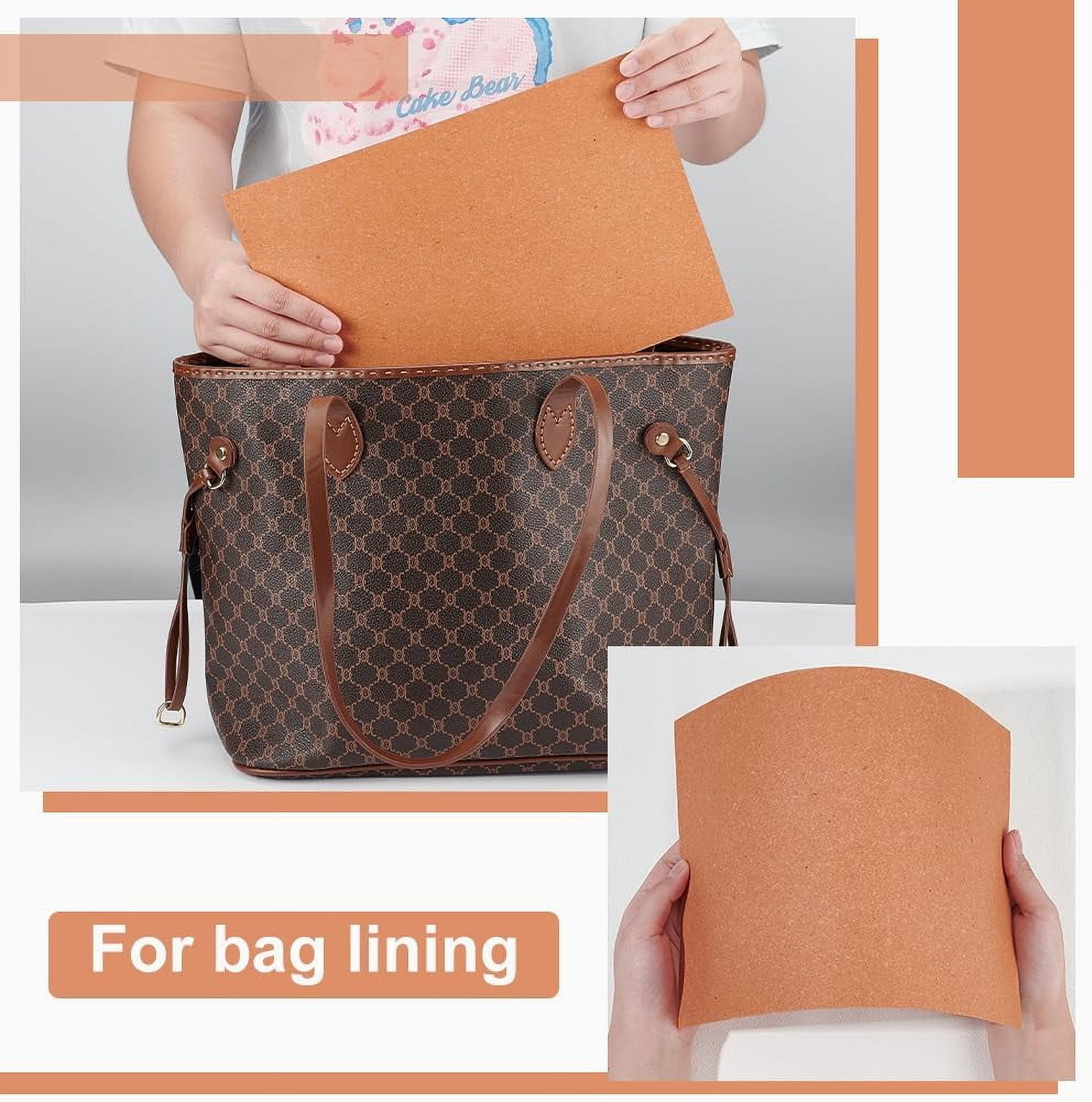 10 Pcs Leather Stiffener Sheets Light Salmon Bag Stiffener 7.87x11.8 Inch Bonded Leather Sheet for Leather Bag Liner Craft DIY