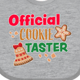 thumbnail image 4 of Inktastic Christmas Official Cookie Taster with Bell and Star Cookie Boys or Girls Baby Bib, 4 of 4