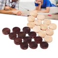 thumbnail image 2 of Juego de mesa con forma de damas, madera de pino, 24 piezas doradas, plateadas y negras, 2 of 9