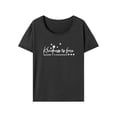 thumbnail image 4 of Camiseta para mujer Verano Tops Recuerdo Suave Camiseta Básica Cuello Redondo Camiseta para Viajar L, 4 of 8