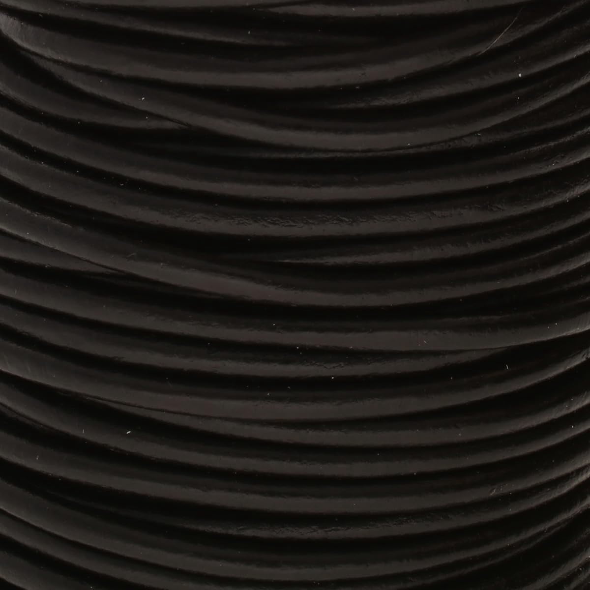 The Beadsmith Leather Cord – Black – 3mm Spool – 25 Yards/22.86 Meters – Indian Leather Thong Ideal for Braiding, Beading, Necklaces, Fine Lacing, Hair Accessories & DIY Jewelry Making