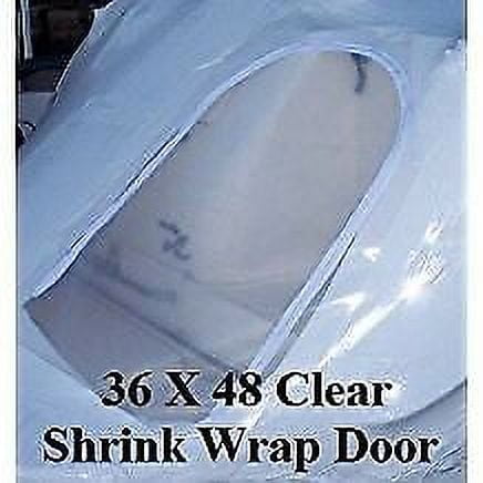 US Marine Products - 36x48" Clear Boat Shrink Wrap Zipper Entry Access Door