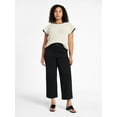 thumbnail image 2 of Time and Tru Women's Ponte Knit Patch Pocket Pants, 28" Inseam, Sizes 0-20, 2 of 6