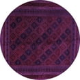 thumbnail image 1 of Ahgly Company Indoor Round Southwestern Purple Country Area Rugs, 6' Round, 1 of 4