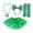 Green, variant on Weloille St. Patrick's Day Party Costume Accessories Set Tu-tu Skirt, Beaded Necklace, Green Sleeves(Adult)