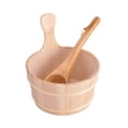 thumbnail image 3 of Cubo de madera para sauna con cucharón, equipo de sauna, cubo de agua de 4 l, contenedor de almacenamiento de madera, para baños, casas, hoteles,, 3 of 9