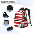 thumbnail image 3 of Wukai American Astronaut Runs Forward Print Versatile Backpack,Laptop Backpack,School Backpack for Boys and Girls,Travel Backpack,Large Capacity School Bag, 3 of 6