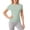 Light Green, variant on Bibifish Womens T-Shirt Mint Green Crew Neck Short Sleeve tshirt Slim Fit Stretchy Casual Gym Workouts Activewear Daily Wear Comfortable yoga tee