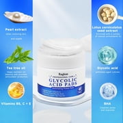 Glycolic Acid Pads, Exfoliating Resurfacing Pads for Face with Salicylic Acid Pad with Tea Tree Oil, Exfoliating Face Peel & Radiance Deep Cleaning Effect, Dark Spot Removers 60 Count