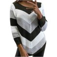 thumbnail image 1 of Blusa de suéter de color sólido con cremallera de manga larga con cuello en V clásico para mujer Pompotops gfhjh5356, 1 of 4