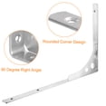thumbnail image 4 of Unique Bargains Shelf Brackets, 2 Pack 16' - Stainless Steel Triangle Side Supporter with Screws, Wall Mounted L Brackets Floating, 4 of 6