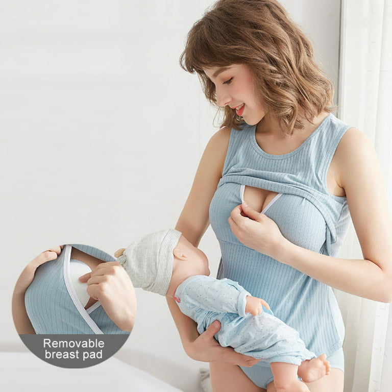 Valcatch Womens Maternity Nursing Tank Cami for Breastfeeding Plus Size  M-3XL 
