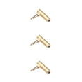 thumbnail image 2 of ZLight Stereo Plug Adapter Headphone Splitter Digital Cameras Audio Cable 90° Converter Accessories for Smartphone Microphone Gold 3Set, 2 of 6