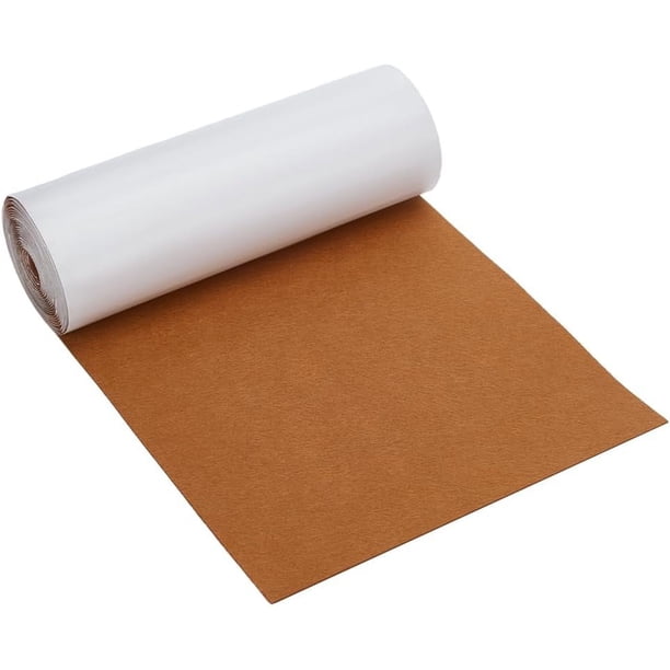 Rollo de fieltro autoadhesivo de 157,5 x 9,8 pulgadas, tela de fieltro con reverso adhesivo para proyectos de bricolaje, forro de cajón de joyero, decoración del hogar hecha a mano, 1 mm de grosor.
