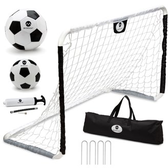 Relaxdays Boys Football, Pro Soccer Goal For Adults & Kids, With Net