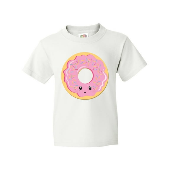 Inktastic Light Pink Donut Youth T-Shirt