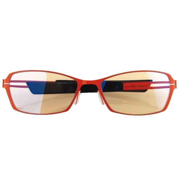 Arozzi - Visione VX500 Blue Light Blocking Computer and Gaming Glasses - Anti-Glare, UV Protection - Orange