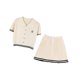 thumbnail image 2 of Conjunto de falda plisada para mujer, estilo playero, deportivo, de cintura alta, para ejercicio Beige, 2 of 7