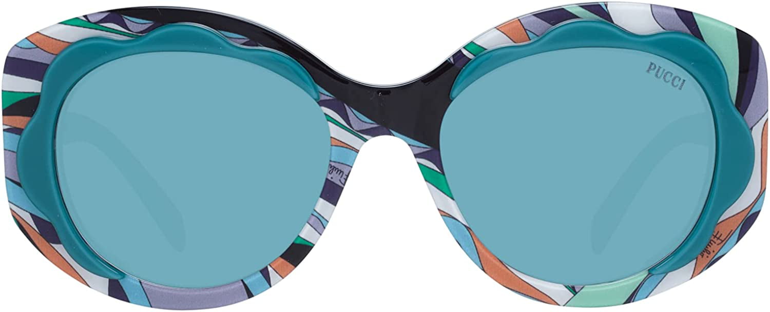 Emilio Pucci Square Acetate Sunglasses In Teal for Women