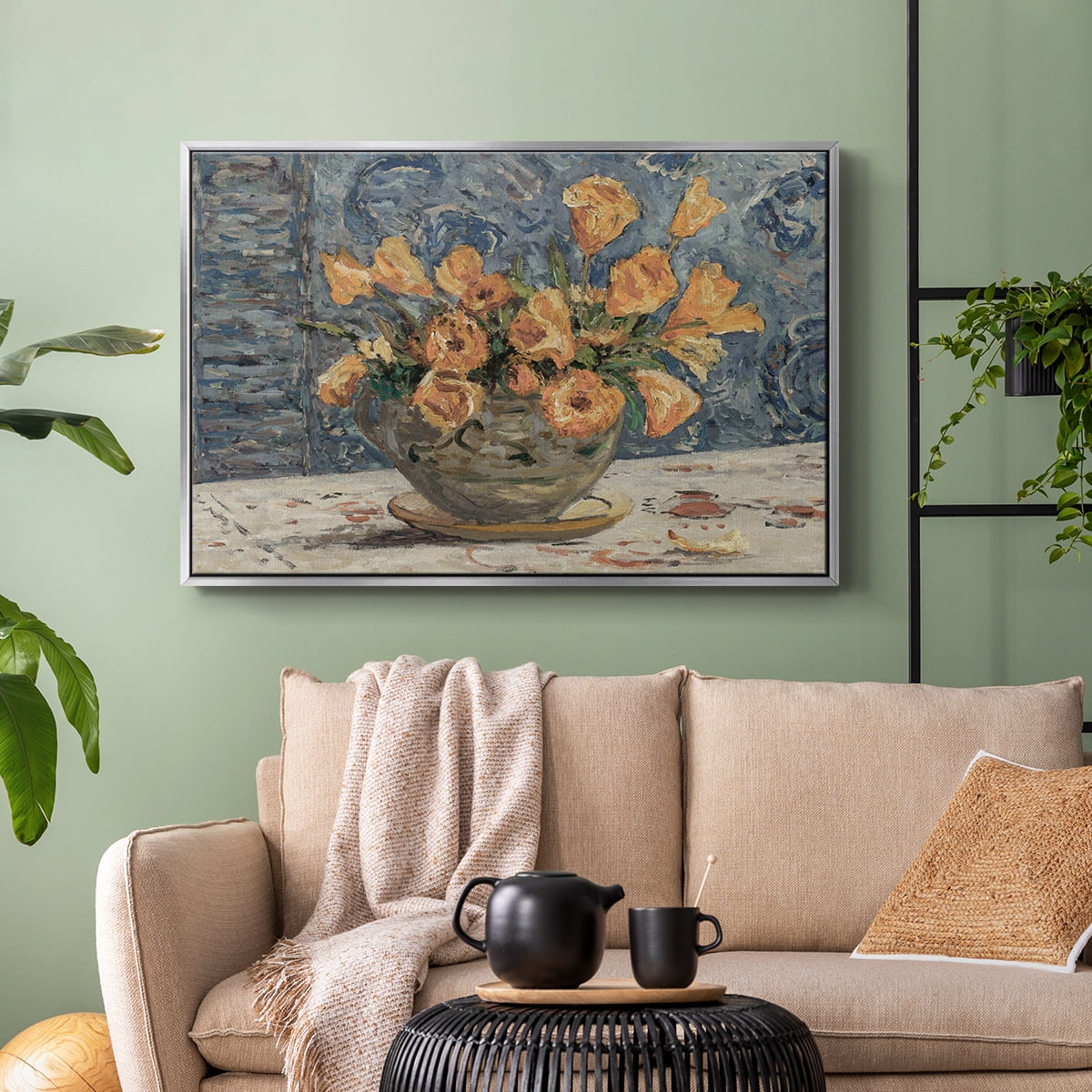 Vintage Botanical Print-LXXXI By Wexford Home Framed in Silver Wood Gallery Wrapped Canvas 17 in. x 25 in.