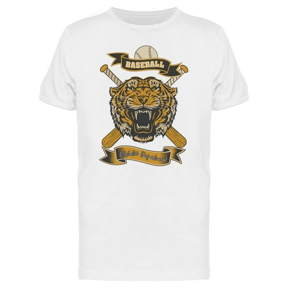 Tiger Face Baseball Bat Tee Men's -Image by Shutterstock