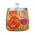 thumbnail image 7 of Yayeee Ashtray with Lid for Cigarette Smokeless Stainless Steel Home Ash Holder, Orange Abstract Floral, 7 of 7