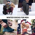 thumbnail image 4 of 5 Pairs Merino Wool Socks for Men,Thick Winter Wool Hiking Socks,Warm Breathable Crew Mens Socks（Fit USA Size 7-13), 4 of 7