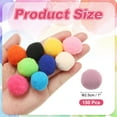 thumbnail image 2 of Uxcell Pom Poms, Small Pom Pom Balls Fuzzy Craft Pompoms for Crafts Arts DIY Decorations Crafting Supplies Grey Pink, 2 of 5