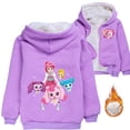 thumbnail image 2 of Tini Ping - Chaquetas cálidas de felpa para niñas Ropa gruesa de invierno Sudadera con capucha y cremallera Disfraz navideño para niños zhangyuxiang LED, 2 of 2