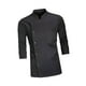 thumbnail image 5 of Chaqueta de chef otoño invierno transpirable para hombre mujer clásica negra camarero camarera L, 5 of 9