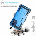 thumbnail image 5 of Tekcoo Cases for Motorola Moto G Power 5G 2024, [Buit-in Screen Protector] Combo Holster Belt Clip [Heavy Duty] [Kickstand] Full-Body Rugged Holster Case -Blue, 5 of 9