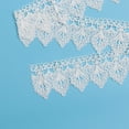 thumbnail image 4 of SHISUYAN 182CM Ruban de Soie de Lait Brodé en Dentelle Accessoires pour Robe DIY Chemin de Table Décoration Rideau (Blanc), 4 of 8