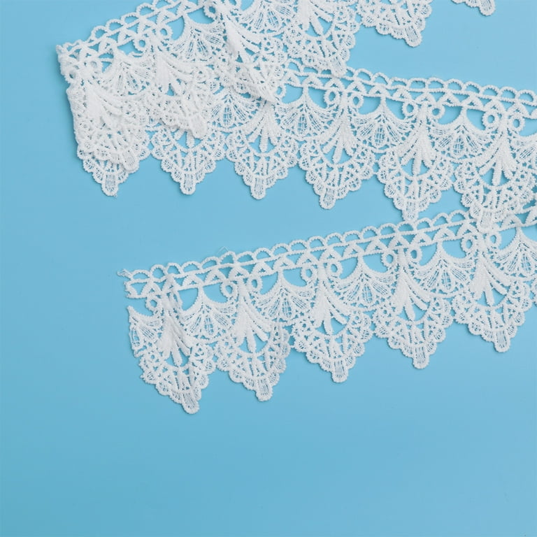 Embroidered Lace Ribbons - White Milk Silk Ribbon Sewing Crafts