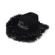 thumbnail image 2 of Sombrero de vaquero brillante, moderno, ligero, con lentejuelas y decoración para adultos. Negro, 2 of 9