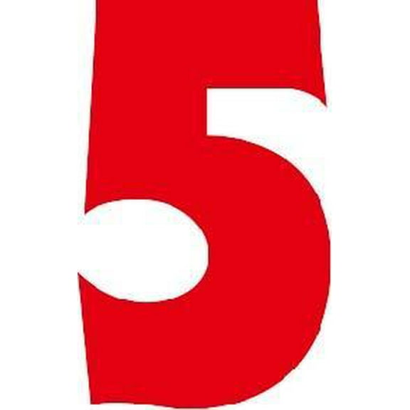 Classic Colorful Rating Number 5 Stock Illustration Cartoon Character Wall Art Sticker Vinyl Decals Girls Boys Children Kids Room House Wall Decor Removable Sticker Peel and Stick (40x20 inch)