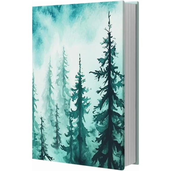 Forest Book Cover Stretchable Book Cover Jumbo Fabric Book Covers Washable Reusable Book Protector