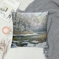 thumbnail image 2 of Orinice Snowy River Forest Rocks Graphic Decorative Cushion Pillow Cover for Home, Square Winter Printed on Both Sides, 1PC 20x20in, 2 of 5