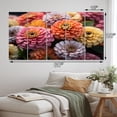 thumbnail image 4 of Designart "Vibrant Field of Colorful Zinnias" Floral Wall Art Prints Set, 4 of 5
