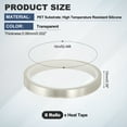 thumbnail image 2 of 8 Rolls Heat Tape, 10mm x 16(52FT) No Residue High-Temperature Resistant Tape Heat Transfer Tape for Sublimation Electronics 3D Printing Soldering, Transparent, 2 of 7