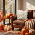 thumbnail image 3 of 3D Raised Pumpkin Throw Pillow Cover 18x18 Inch, Halloween Fall Plush Tufted Decorative Cushion Case for Sofa Couch Indoor Holiday Home Decoration, 3 of 7
