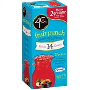 4C Totally Light Fruit Punch Drink Mix, 1.88 Oz., 7 Packet