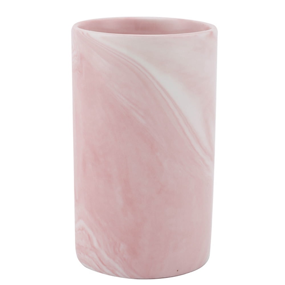 Ceramic Rustic Marble Bathroom Tumbler Cup for Mouthwash Rinsing