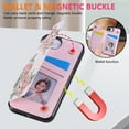 thumbnail image 2 of Dteck for iPhone 16e Wallet Case with Card Holder, RFID Blocking Credit Slots Kickstand Shockproof Flip Folio Leather Cover with Trendy Floral Design for Women Girls,Rose Flower, 2 of 6