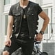 thumbnail image 1 of Chaleco de cuero para hombre Primavera y otoño Tendencia de moda Chaleco de chaqueta de un solo pecho Chaleco para hombre, 1 of 6