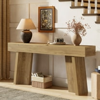 Tribesigns 70.9-Inch Long Console Table, Farmhouse Narrow Entryway Table Behind the Couch for Living Room,Natural