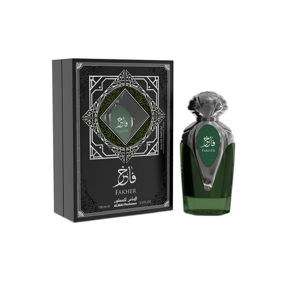Fakher Perfume for Men, Oriental Fragrance, Top notes: Herbal, Hemp, 100ml, Authentic. Modern. Elegant.