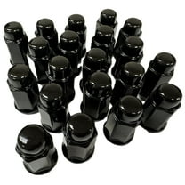 20-Pack Black Solid 1/2" Lug Nuts For Trailer Wheels Acorn Bulge Style 1/2-20 Thread