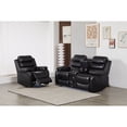 thumbnail image 5 of Kingway Faux Leather Manual Reclining Sofa Set – Two-Piece Home Theater Seating, 5 of 5
