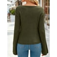thumbnail image 4 of Long Sleeve Women's Casual Tulle Top Blouse Lightweight Knit Pullover Sweater, 4 of 5
